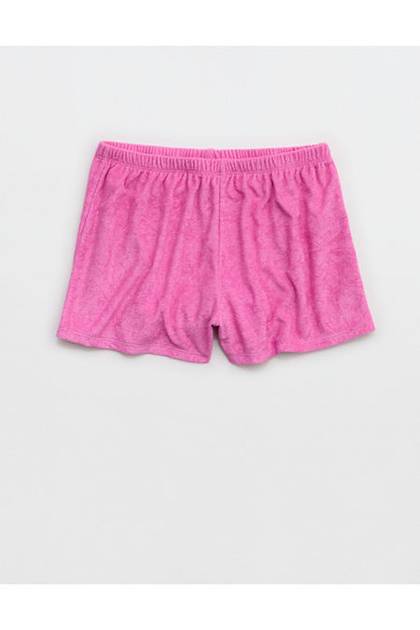 Aerie Real Hot Terry Boxer Hot Fuchsia