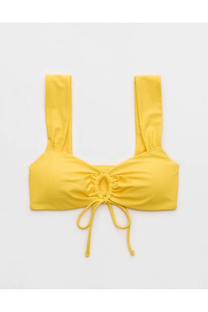 Aerie Keyhole Bandeau Bikini Top Yellow Infusion