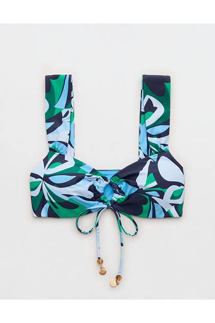 Aerie Keyhole Bandeau Bikini Top Navy
