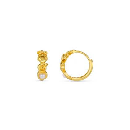 Seaside Motif Hoop Earrings