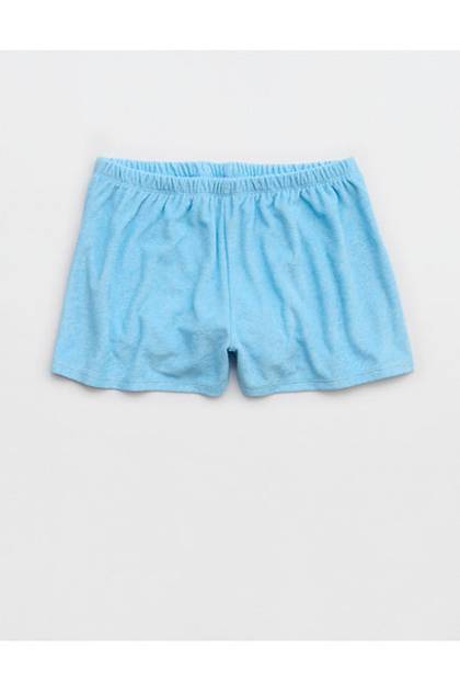 Aerie Real Hot Terry Boxer Moody Blues