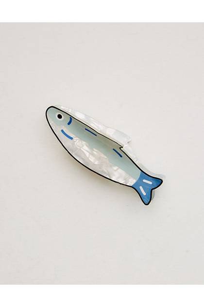 Aerie Sardine Hair Clip Blue