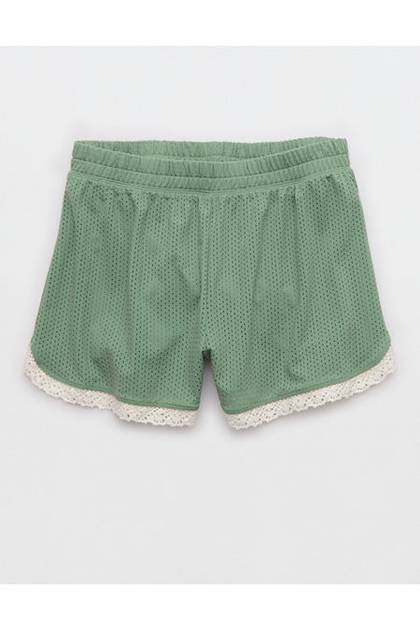 OFFLINE By Aerie Mesh Lace Short Hiker Olive
