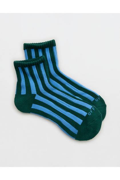 OFFLINE By Aerie Mesh Short Crew Sock Jade