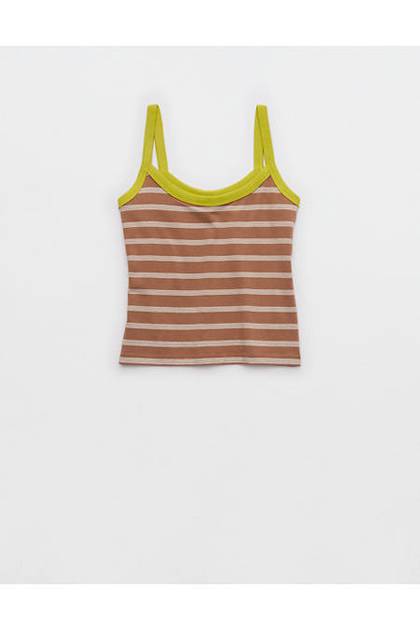 OFFLINE By Aerie Let's Stretch Ringer Tank Top Horizon