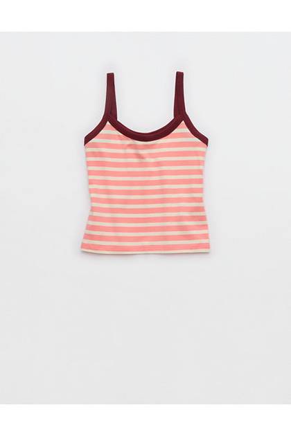 OFFLINE By Aerie Let's Stretch Ringer Tank Top Wild Peach