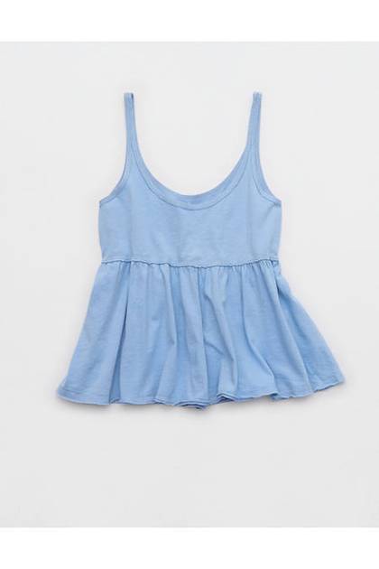 Aerie Happiest Tunic Tank Top Monaco Blue