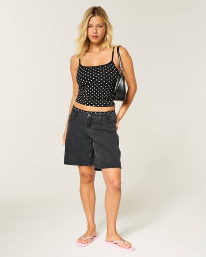 Hollister Andi Adjustable Ultra Low-Rise Jorts