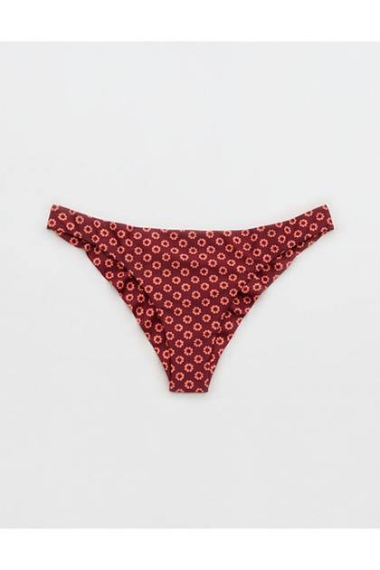 Aerie Happy Cheeks Bikini Bottom Deep Ruby