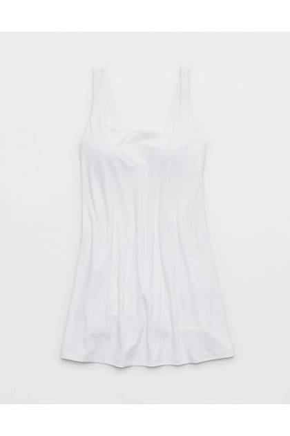 OFFLINE By Aerie Real Me Square Neck Mini Dress White