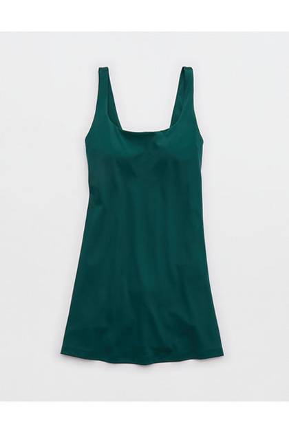 OFFLINE By Aerie Real Me Square Neck Mini Dress Jade