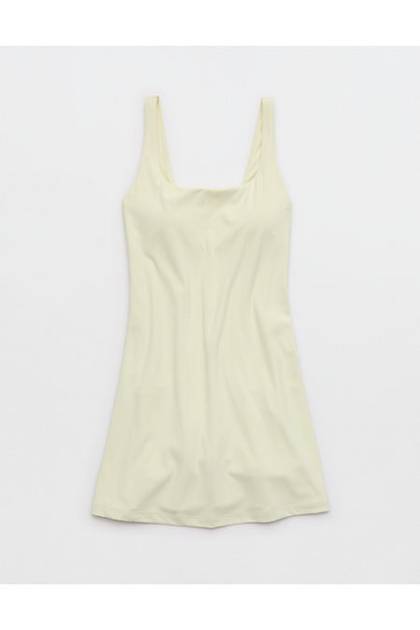 OFFLINE By Aerie Real Me Square Neck Mini Dress Green Beam