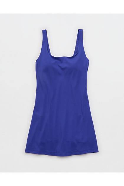 OFFLINE By Aerie Real Me Square Neck Mini Dress Deep Cobalt