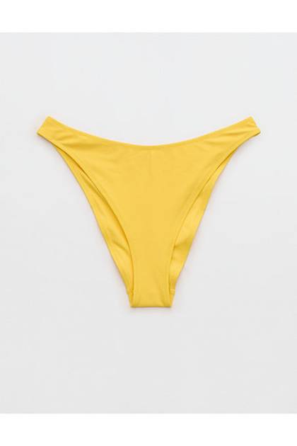 Aerie Mid Rise Cheeky Bikini Bottom Yellow Infusion