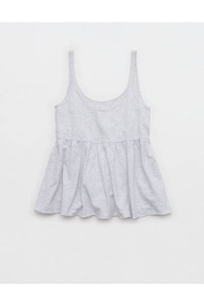 Aerie Happiest Tunic Tank Top Light Heather Gray