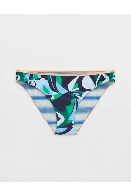 Aerie Metallic Binding Reversible Bikini Bottom Navy
