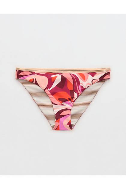 Aerie Metallic Binding Reversible Bikini Bottom Deep Ruby