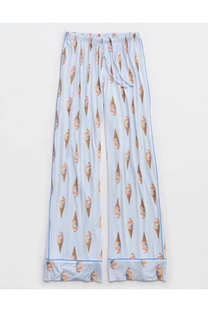 Aerie Real Soft® Trouser PJ Eyelet Blue