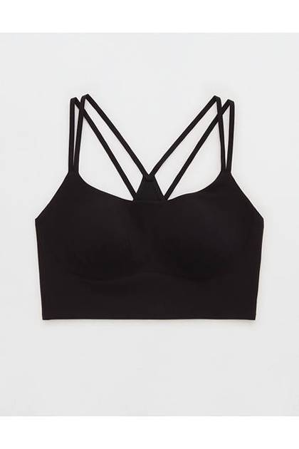OFFLINE By Aerie Real Me Hold Up! Layered Sports Bra True Black