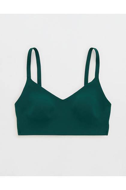 OFFLINE By Aerie Real Me XTRA On-The-Go Double V Sports Bra Jade