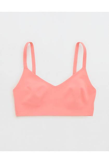 OFFLINE By Aerie Real Me XTRA On-The-Go Double V Sports Bra Wild Peach