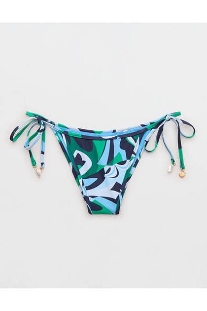 Aerie Cheekiest Side Tie Bikini Bottom Navy