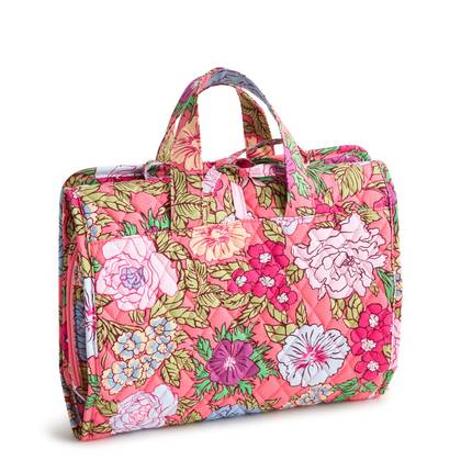 Vera Bradley Women's Outlet Cotton Essential Hanging Travel Organizer Vibrant Gardenias