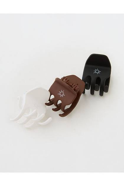 OFFLINE By Aerie Mini Hair Clip 3-Pack True Black