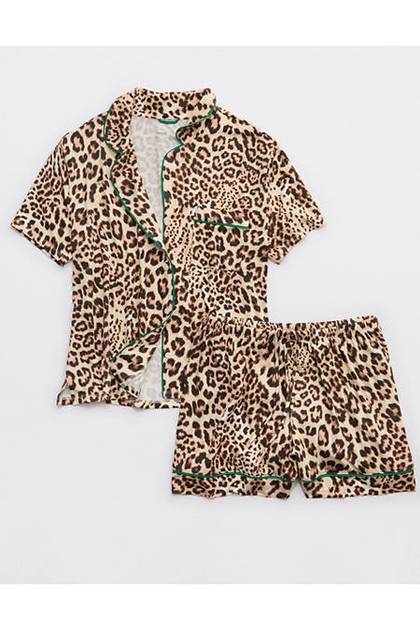 Aerie Real Soft® Piping PJ Set Horizon