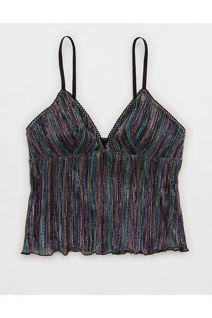 Show Off Pride Lurex Mesh Bra Top Multi