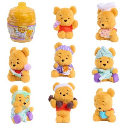 Happy Haul Disney Winnie the Pooh Hunny Hugs Blind Capsule Plush 5.5” Collectible Stuffed Toy in Honey Pot Short-Run Drop Ages 8+