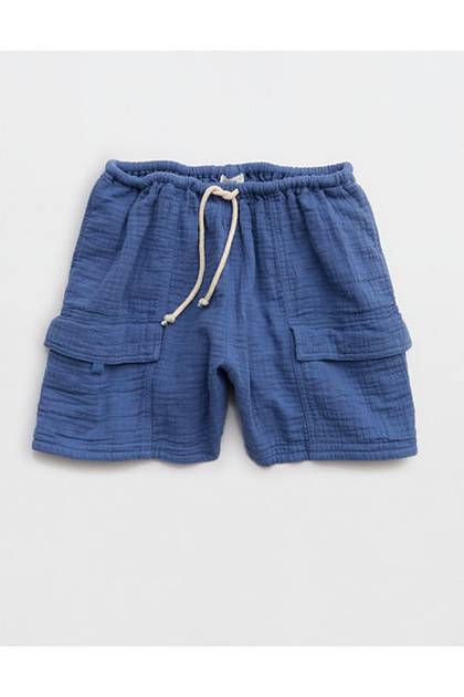 Aerie Cargo Short Marbled Blue