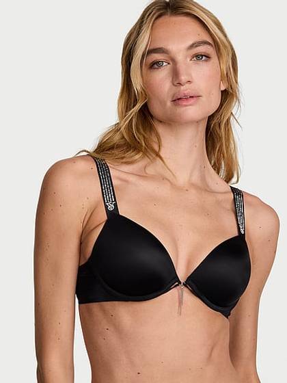 Ombré Stripe Shine Strap Push-Up Bra