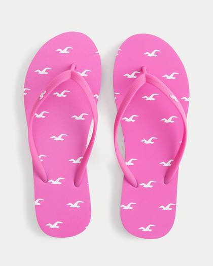 Icon Pattern Rubber Flip Flops