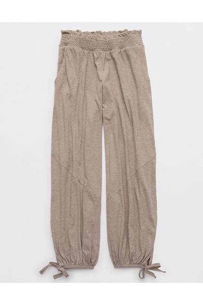 Aerie Happiest Jogger Heathered Taupe