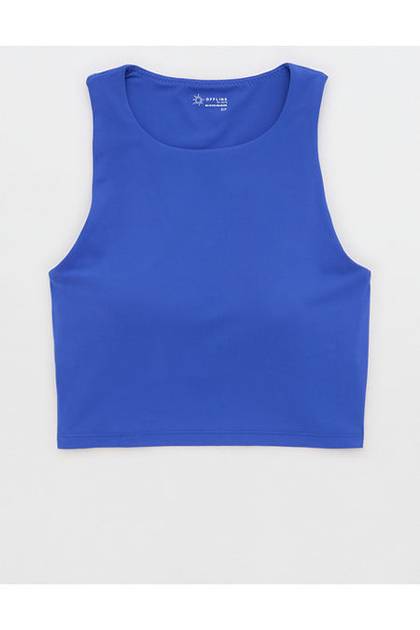 OFFLINE By Aerie Real Me XTRA High Neck Longline Sports Bra Yearbook