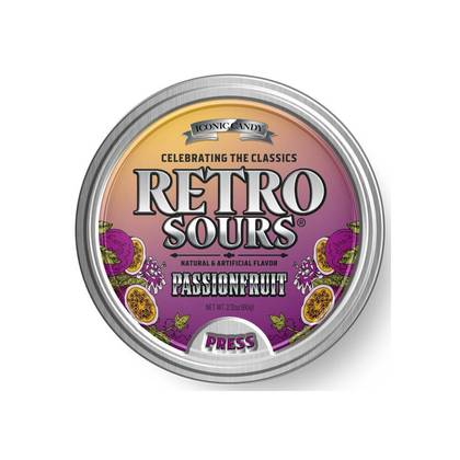 Retro Sours Passionfruit Candy Tin - 2.12oz