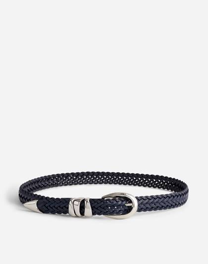 Woven Triple Metal Keeper Belt