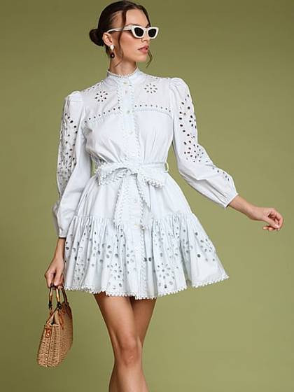 Cotton Broderie Anglaise Shirtdress