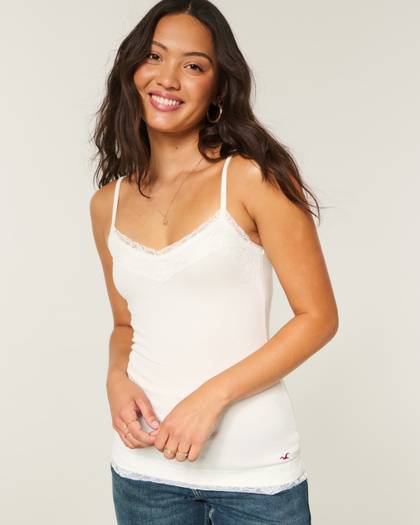 Lace Trim Layering Cami