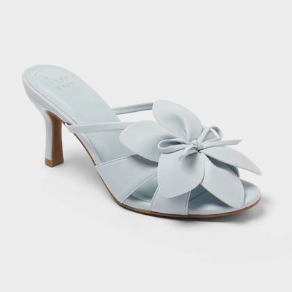 Women's Domenica Heels with Memory Foam Insole - A New Day™ Light Blue 8