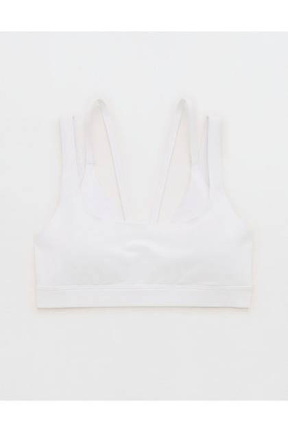 OFFLINE By Aerie The Hugger Layered Sports Bra White
