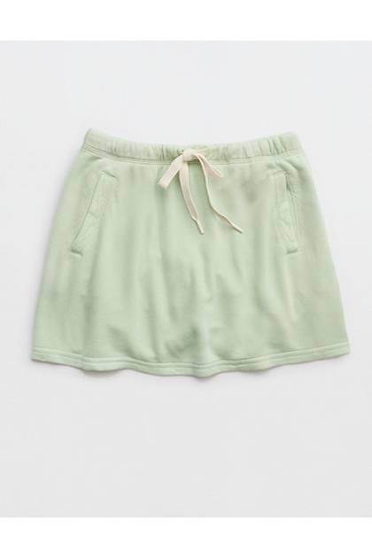 OFFLINE By Aerie Keep It 100 Terry Mini Skirt Aloe