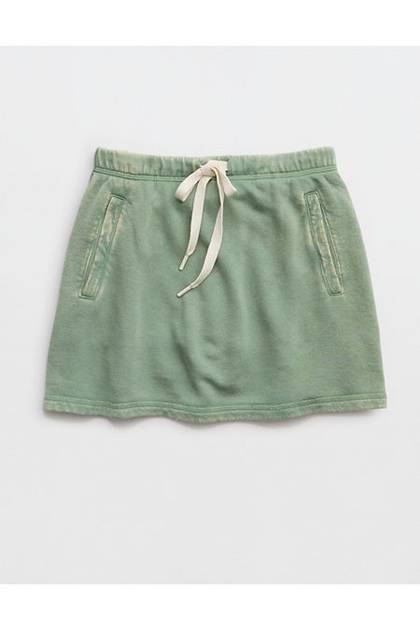 OFFLINE By Aerie Keep It 100 Terry Mini Skirt Hiker Olive