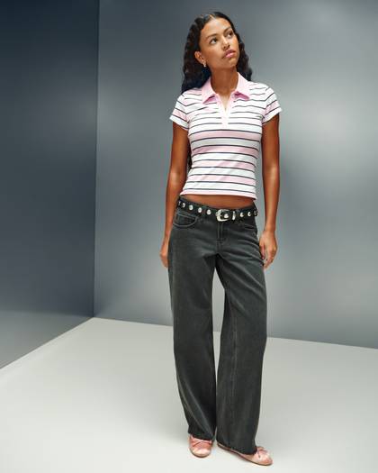 Hollister + Kappa Low-Rise Baggy Jeans
