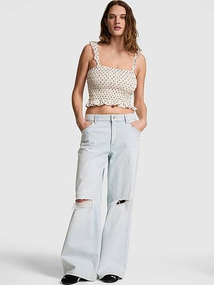 Flirty Fit Smocked Tank Top
