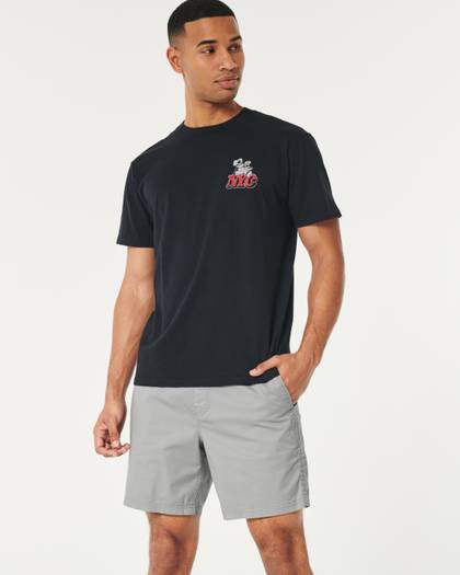 Twill Pull-On Shorts 7"