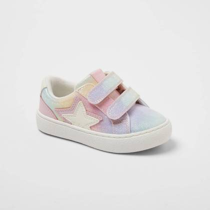 Toddler Sora Glitter Hook and Loop Closure Star Pattern Sneakers - Cat & Jack™ Multicolor 6T