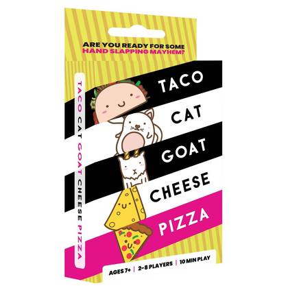 Taco Cat Goat Cheese Pizza Card Game: Fast Gameplay, 2-8 Players
