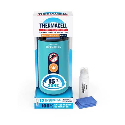 Thermacell Fuel-ZoneGuard Base Fuel Powered Mosquito Repeller with 12-Hr Refill Glacial Blue